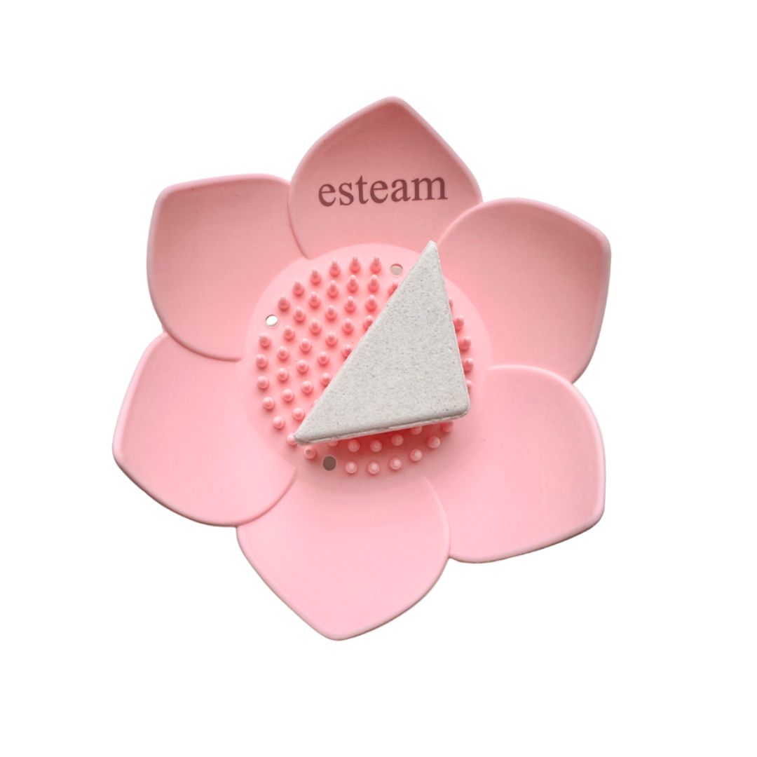 Lotus Flower Shower Steamer Holder Tray, Pink
