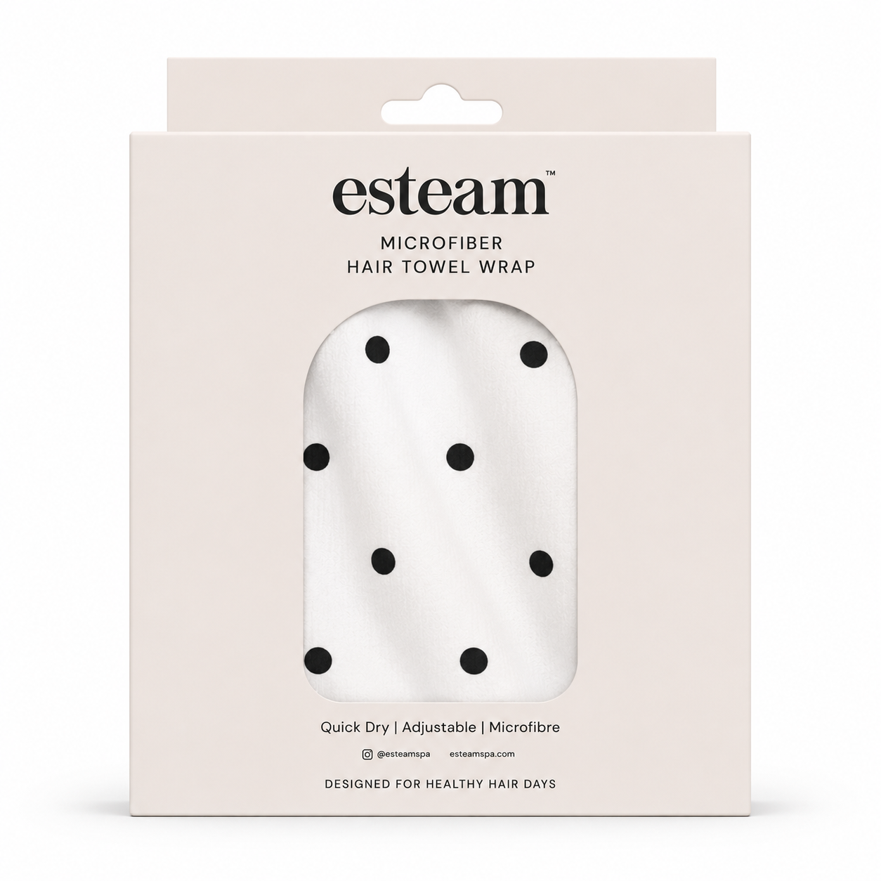 Microfibre Hair Towel Wrap - Polka Dot