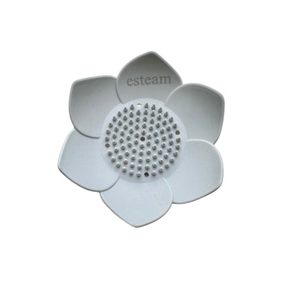 Esteam grey lotus flower holder tray with a shower steamer