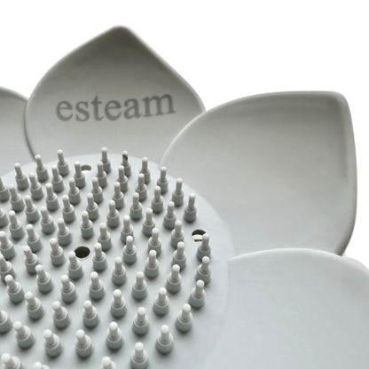 Esteam grey lotus flower holder tray, side view
