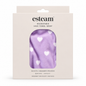 Esteam lilac heart microfibre hair towel wrap, detail