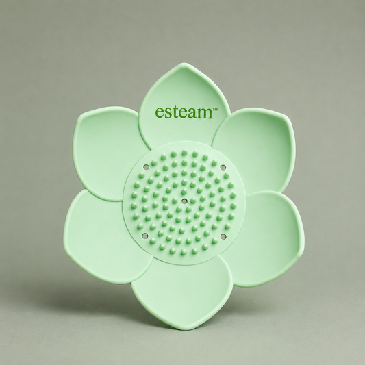 Lotus Flower Shower Steamer Holder Tray, Green