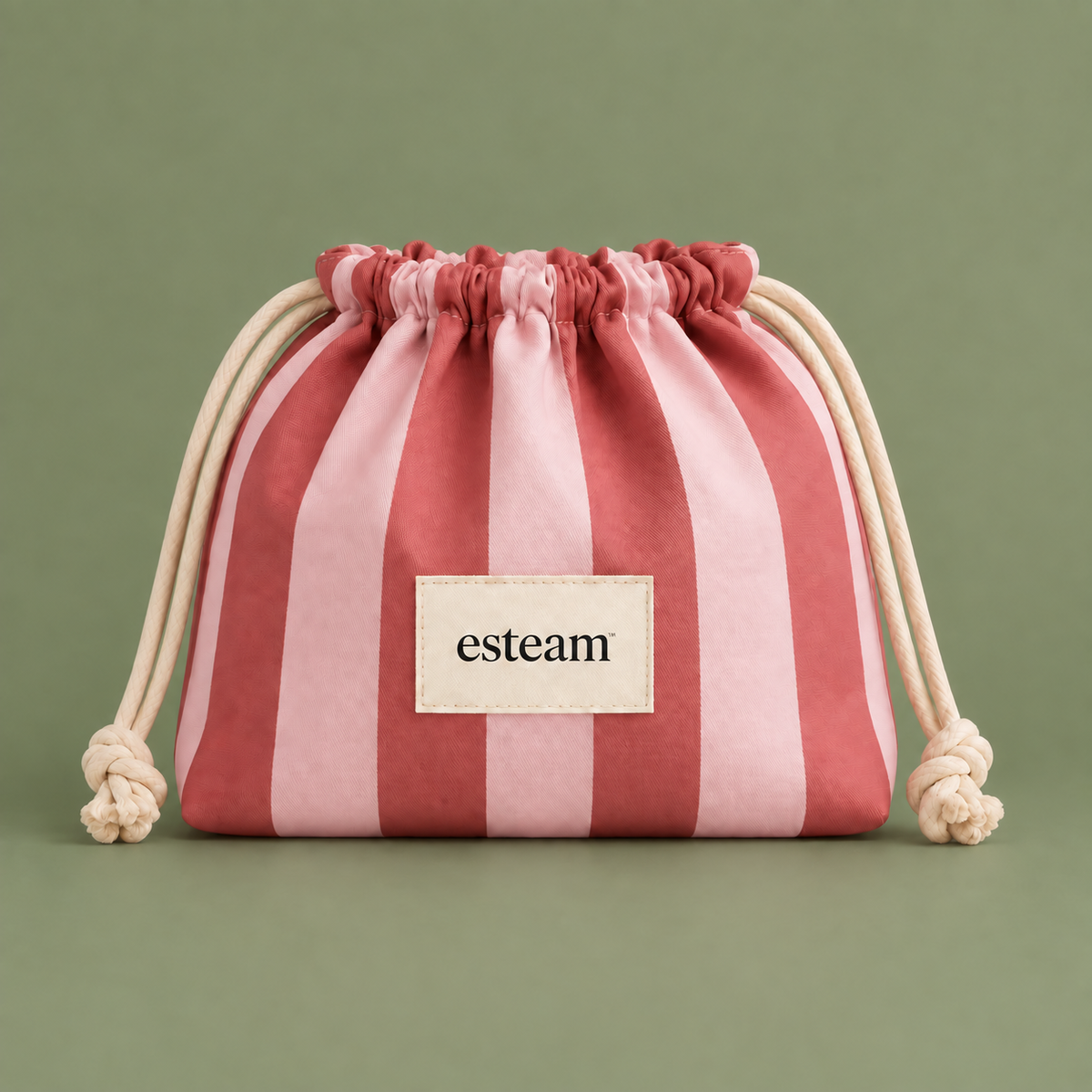 Esteam striped drawstring make-up bag included in the Pamper Gift Set